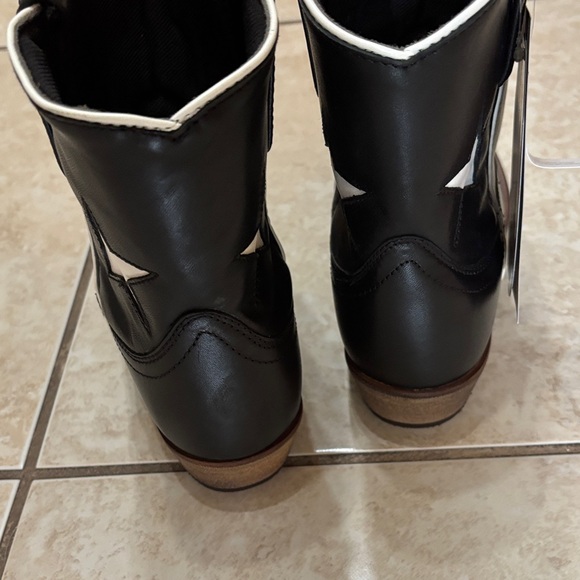 Laredo Black and White Star Boots NWT - Picture 5 of 7
